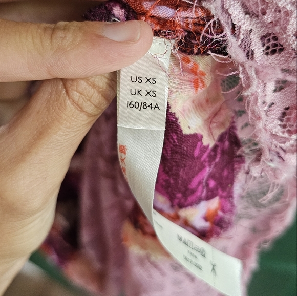 Free People Sunfade Slip Dress Purple Floral Combo - Picture 8 of 11